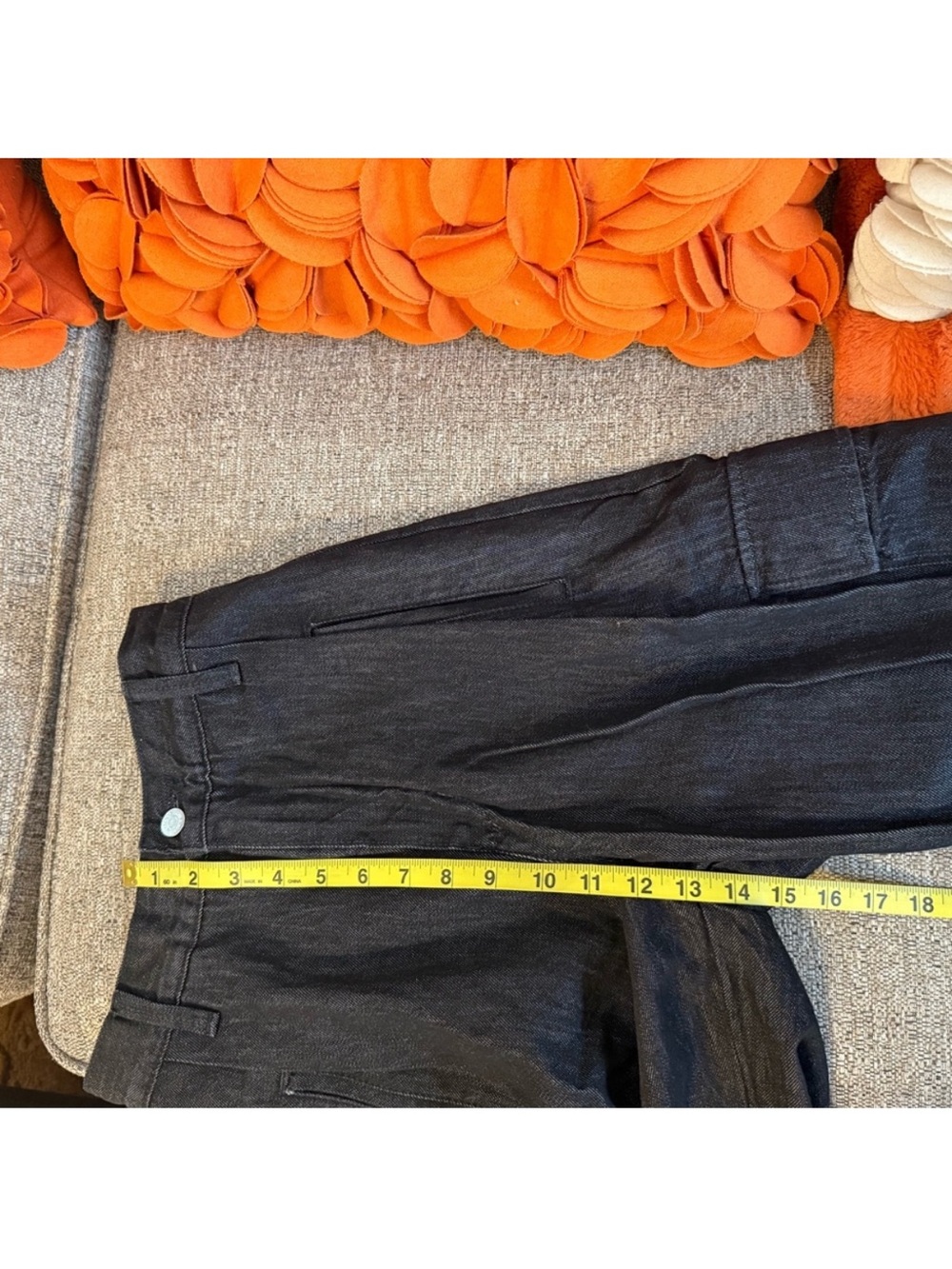 ❣️🆕ÉTICA Lewis High Waist Pleated Ankle Cargo Jeans in Black Onyx $268 MSRP❣️ - Picture 10 of 11